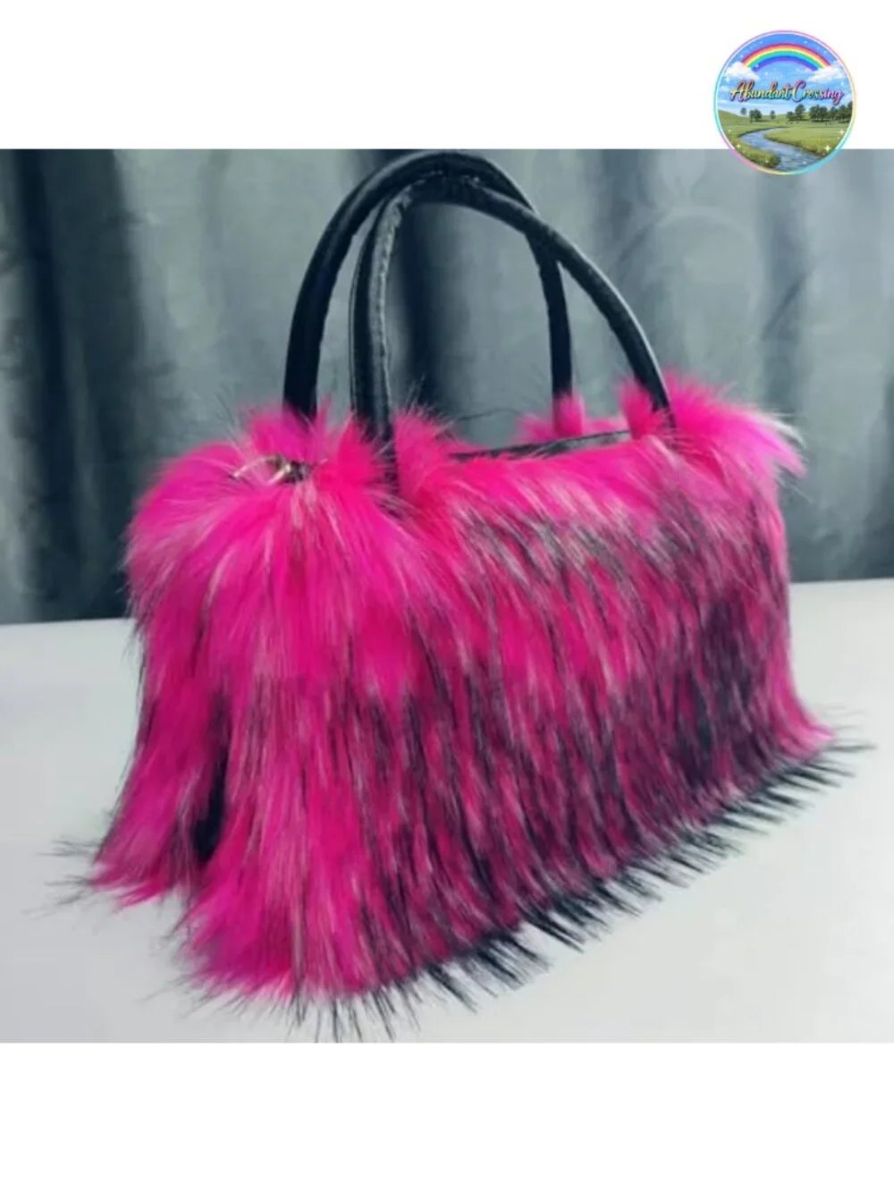 Faux Fur Fluffy Tote Bag Shoulder Satchel for Women Mom Bridesmaids